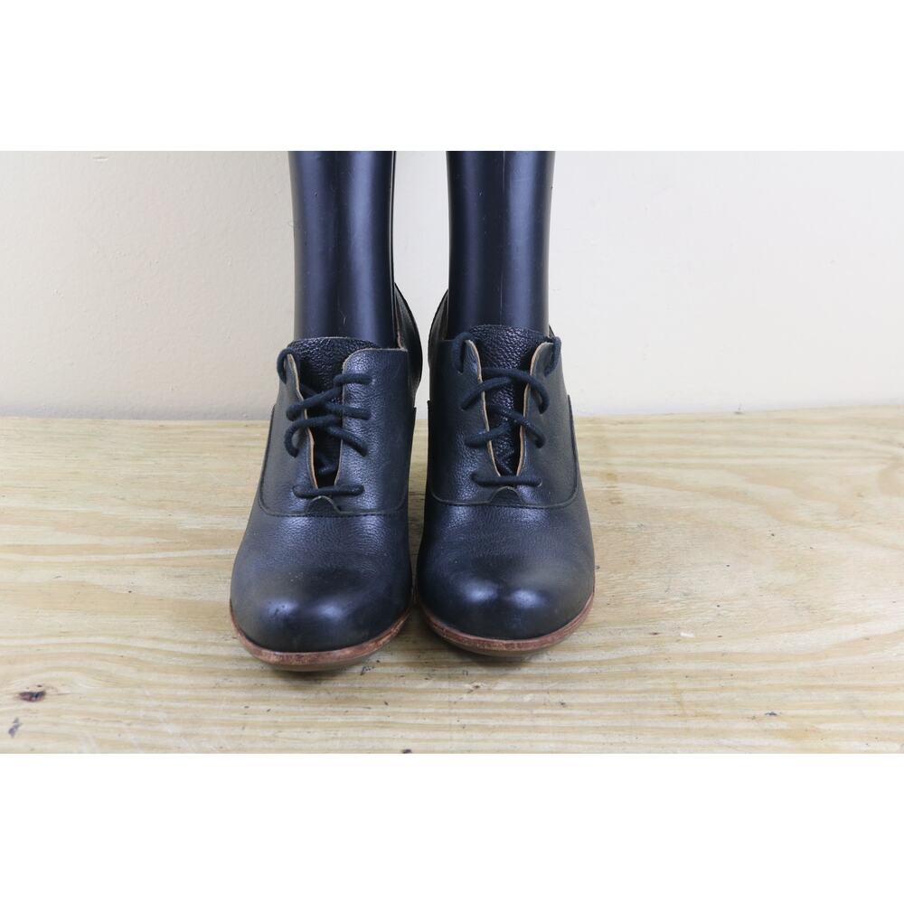 Kork Korks Ease Boots Womens 8 Black Leather Chianne Wedge Ankle Lace Up Shoes - Picture 2 of 7